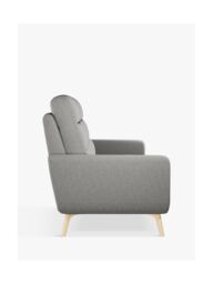 John Lewis Barbican Medium 2 Seater High Back Sofa, Light Leg, Aquaclean Connie Grey - thumbnail 3