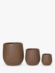 Kaemingk Annecy Planters, Set of 3, Rust - thumbnail 3