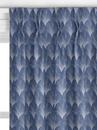 John Lewis Deco Fan Made to Measure Curtains or Roman Blind, Indigo - thumbnail 4