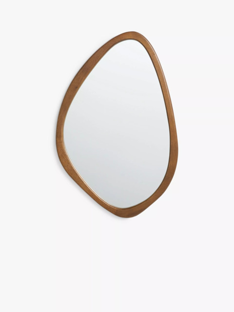 John Lewis Mid Century Oval Wood Wall Mirror, 71 x 47cm, Walnut - image 1