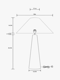 Matthew Williamson Ombre Cone Ceramic Base Table Lamp - thumbnail 5