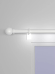 John Lewis Select Eyelet Curtain Pole with Ball Finial, Wall Fix, Dia.25mm - thumbnail 3