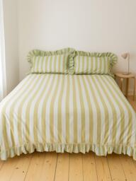 TBCo Stripe 200 Thread Count Cotton Duvet Cover Set, Mint - thumbnail 5