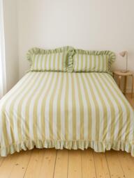TBCo Stripe 200 Thread Count Cotton Duvet Cover Set, Mint