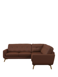 John Lewis Barbican Leather Corner Sofa, Light Leg - thumbnail 5
