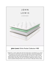 John Lewis Ortho Pocket Collection 1400 Pocket Spring Mattress, Extra Firm Tension, Single - thumbnail 4