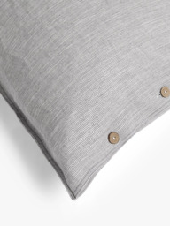 John Lewis Scandi Check Pure Cotton Weave Bedding, Navy - thumbnail 4
