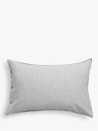 John Lewis Scandi Check Pure Cotton Weave Bedding, Navy - thumbnail 3