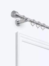 John Lewis Fixed Metal Curtain Pole Kit with Stud Finial, Dia.28mm - thumbnail 1
