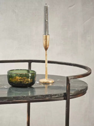 nkuku Karoko Oval Marble Drinks Table, Black - thumbnail 3