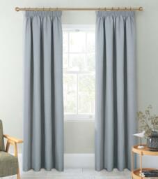 John Lewis Tonal Yarn Pair Lined Pencil Pleat Curtains - thumbnail 2