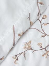 John Lewis Chinese Blossom Pure Cotton Embroidered Percale Duvet Cover Set - thumbnail 2