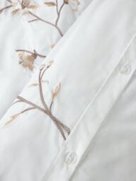 John Lewis Chinese Blossom Pure Cotton Embroidered Percale Duvet Cover Set - thumbnail 4