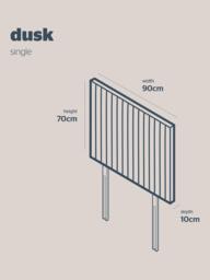 Silentnight Dusk Panelled Strutted Headboard, Single - thumbnail 2