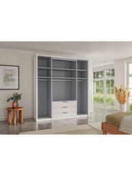 John Lewis Osaka 2m Bi-Fold Wardrobe with 2 Glass Doors, 2 Mirrored Doors & 3 Glass Drawers - thumbnail 5