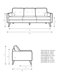 G Plan Vintage The Sixty Five Large 3 Seater Sofa - thumbnail 2