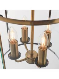 Bay Lighting Stockwell 4 Lamp Glass Pendant Ceiling Light, Metallic Brass - thumbnail 4