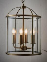 Bay Lighting Stockwell 4 Lamp Glass Pendant Ceiling Light, Metallic Brass - thumbnail 3