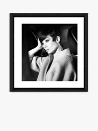 Brookpace Lascelles 'Audrey Hepburn Pose' Framed Photographic Print, 46 x 46cm, Black/White