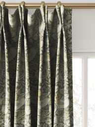 William Morris At Home Strawberry Thief Velvet Made to Measure Curtains or Roman Blind, Flint - thumbnail 4