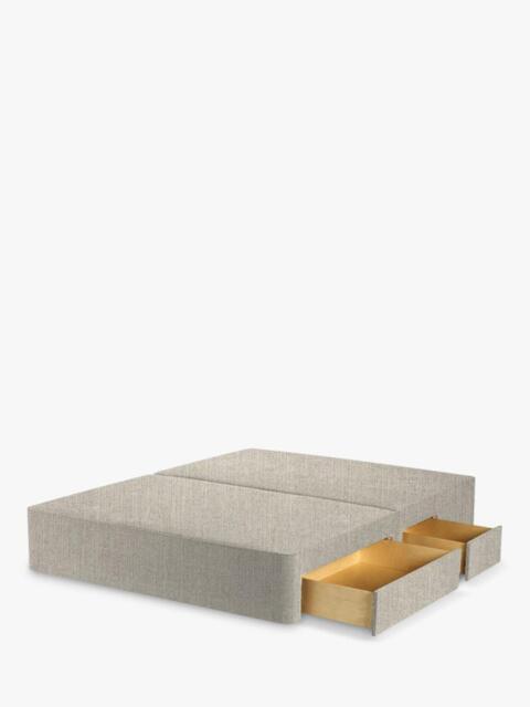 John Lewis Pocket Sprung Upholstered Continental 2+2 Drawer Divan Base, Double