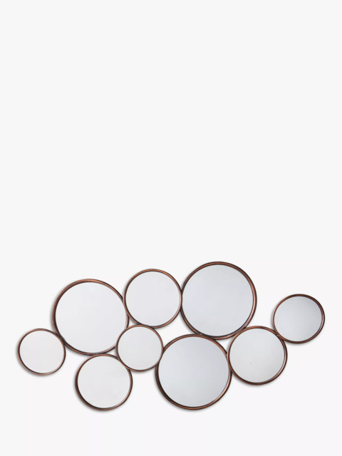 Gallery Direct Cerchio Circles Wall Mirror, 121 x 58.5cm, Copper - image 1