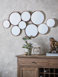 Gallery Direct Cerchio Circles Wall Mirror, 121 x 58.5cm, Copper - thumbnail 5