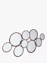 Gallery Direct Cerchio Circles Wall Mirror, 121 x 58.5cm, Copper - thumbnail 2