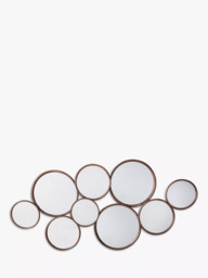 Gallery Direct Cerchio Circles Wall Mirror, 121 x 58.5cm, Copper - thumbnail 1