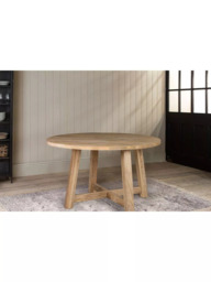 nkuku Indali 4-6 Seater Round Mango Wood Dining Table, Natural - thumbnail 4