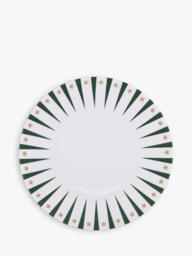 Alessi Delight Christmas Panettone Porcelain Serving Plate, 30cm, White/Green