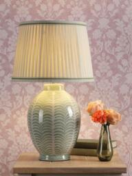 Laura Ashley Stannard Ceramic Base Table Lamp, Green - thumbnail 2