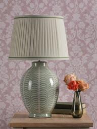 Laura Ashley Stannard Ceramic Base Table Lamp, Green - thumbnail 6