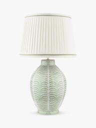 Laura Ashley Stannard Ceramic Base Table Lamp, Green - thumbnail 3