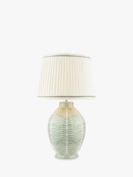 Laura Ashley Stannard Ceramic Base Table Lamp, Green - thumbnail 1