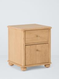 John Lewis Reed 2 Drawer Bedside Table, Ash