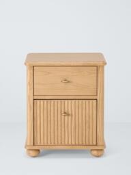 John Lewis Reed 2 Drawer Bedside Table, Ash - thumbnail 2