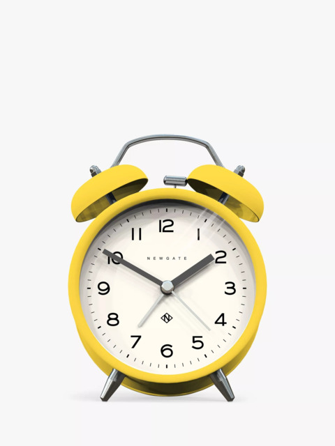 Newgate Clocks Charlie Twin Bell Echo Silent Sweep Analogue Alarm Clock - image 1