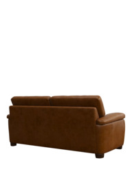 John Lewis Camden Large 3 Seater Leather Sofa, Dark Leg - thumbnail 4