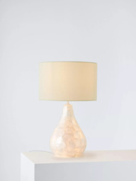 John Lewis Pearl Dual-Lit Capiz Shell Table Lamp - thumbnail 3