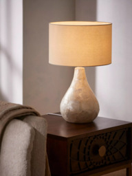 John Lewis Pearl Dual-Lit Capiz Shell Table Lamp - thumbnail 2
