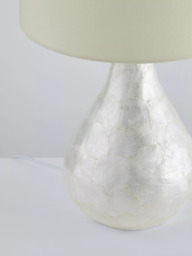 John Lewis Pearl Dual-Lit Capiz Shell Table Lamp - thumbnail 4