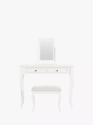 Laura Ashley Rosie Children's Dressing Table & Stool Set, Cotton White - thumbnail 3