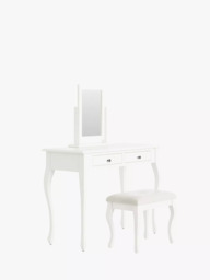 Laura Ashley Rosie Children's Dressing Table & Stool Set, Cotton White - thumbnail 2