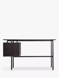 Gallery Direct Aspen 2 Drawer Desk, Black/Natural - thumbnail 6