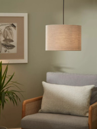 John Lewis Sophia Pure Linen Drum Lampshade - thumbnail 2