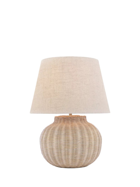 Laura Ashley Fernhill Large Rattan Table Lamp, Natural - image 1