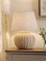 Laura Ashley Fernhill Large Rattan Table Lamp, Natural - thumbnail 2