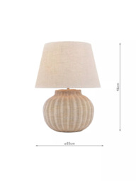 Laura Ashley Fernhill Large Rattan Table Lamp, Natural - thumbnail 6
