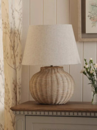 Laura Ashley Fernhill Large Rattan Table Lamp, Natural - thumbnail 3